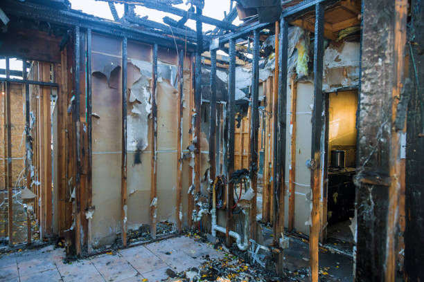 Professional Fire Damage Removal technician working in Rugby, ND